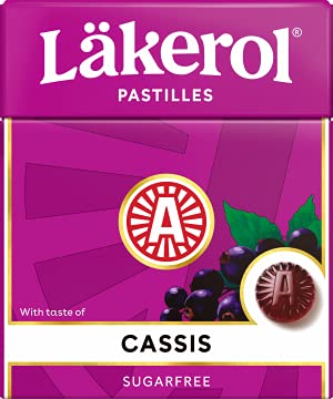 Cloetta Lakerol Cassis Pastilles 4 Boxes of 25g
