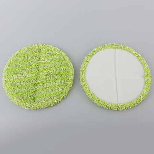 GSHLLO 6 Pcs Reusable Mop Refill Pads Microfibre Cleaning Mop Pads Small Floating Mop Pads Round Electric Mop Heads Wet Floor Mop Pads for Home
