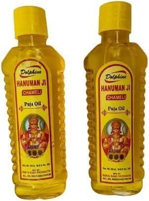 Generic Chameli Tel Hanuman Ji Chola Chameli ka Tel/Tail Taillam Bajrangbali Maruti Pooja Religious Sacred Items Pooja Item Pack of 2X 60 ml Pavanputra Hnauman Pooja Essential Item, hin04/24 001