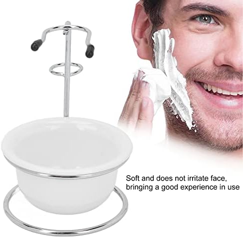 Sonew Shaving Stand Bowl Set, Professional Shaving Soap Bowl Brush Holder Safety Stand Kit for Men, Men's Wet Shaving Kit