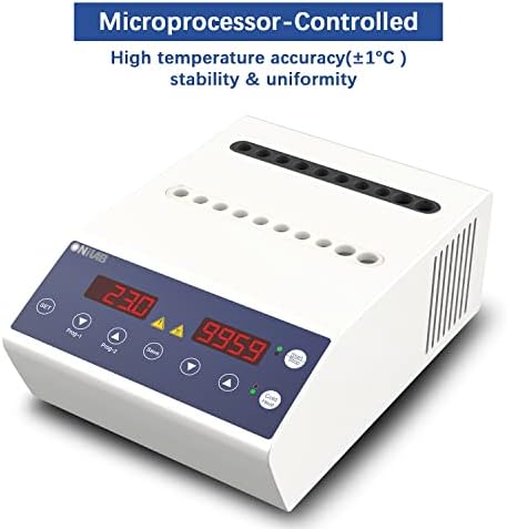 ONiLAB Gel Heating Machine with Heating and Fan Cooling Modes,4x5ml,16x 1ml-2.5ml Holes, PRP PPP Gel Maker Heater with Timer 0-99min59s or Continuous Mode, 2 Stored Programs,10-90℃,260W,110V