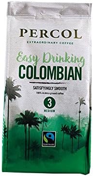 Percol Fairtrade Colombia Ground Coffee 227g (Pack of 8)