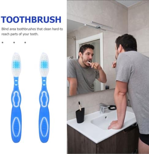 Beaupretty 6 Pack Portable Mini Toothbrushes with Short Handle Soft Bristles Compact Travel Toothbrush Set Ergonomic Grip for Effective Oral Care