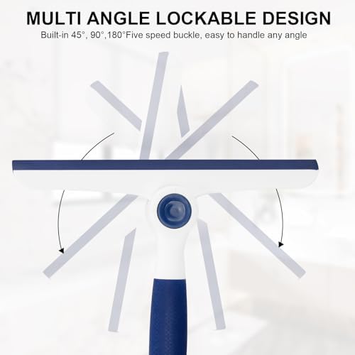 Window Squeegee for Glass Doors,All-Purpose 9.7” Window Cleaning Squeegee, Handheld for Windows, Car Windshields & More,Grey (9.5" Window Squeegee)