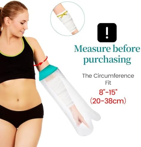 Cast Covers for Shower Arm, Waterproof Cast Cover Arm for Swimming, Cast Shower Cover, Water Proof Cast Protector for Adult, Sleeve for Showering, Elbow, Hand (Diameter - 6.3")
