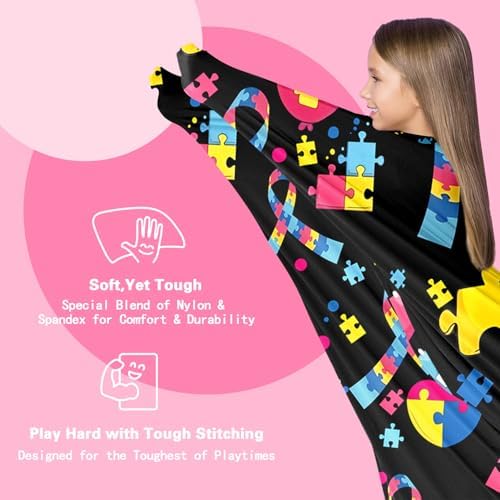Autism Black Movement Stretchy Sensory Body Socks - ADHD and Improve Sensory Processing Sox - Help Children with Autism (X-Large)