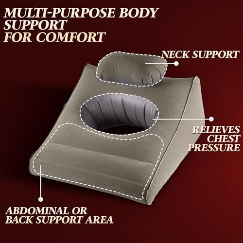 Sex Toys Adult Toys, Sex Pillow Position Cushion Triangle Inflatable Position Pillow, Couples Sex Toys Sex Wedge Velvet Pillow for Bedroom, Sex Accessories for Men Women Couples