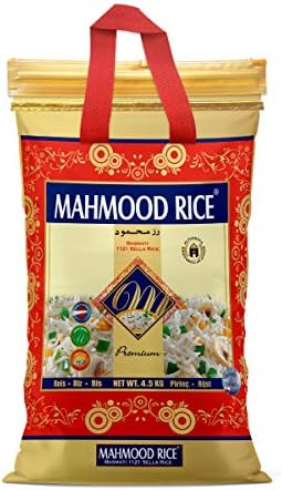 MAHMOOD - Sella White Basmati Rice Tasty |Extra Long| - Health & Rich Aroma Grains - Energy Production - Complex Carbohydrates Rice 10 Pound 158.73oz (4.5 kg) Bag