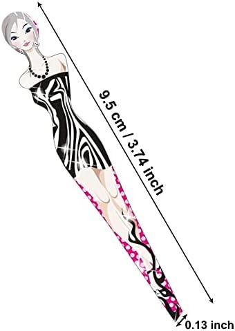 6Pcs Professional Girl Eyebrow Tweezer Stainless Steel Slanted Eyebrow Tweezers Eyebrows Hair Remover Tools Cosmetics Beauty (random color)…