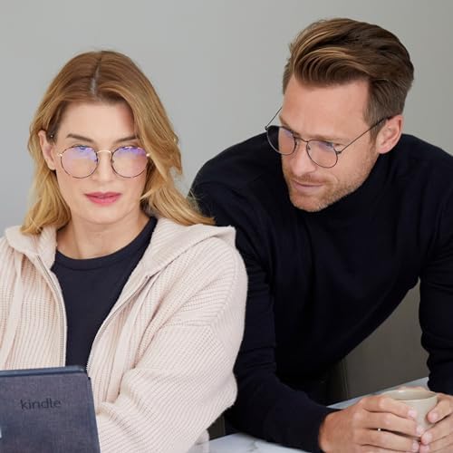 OPULIZE SOL Reading Glasses with Blue Light Blocking for Women and Men, Round Metal Frame, Spring Hinges, Computer Gaming Glasses, Brown Tortoiseshelll,Gunmetal Grey,Gold +3 (Pack of 3)