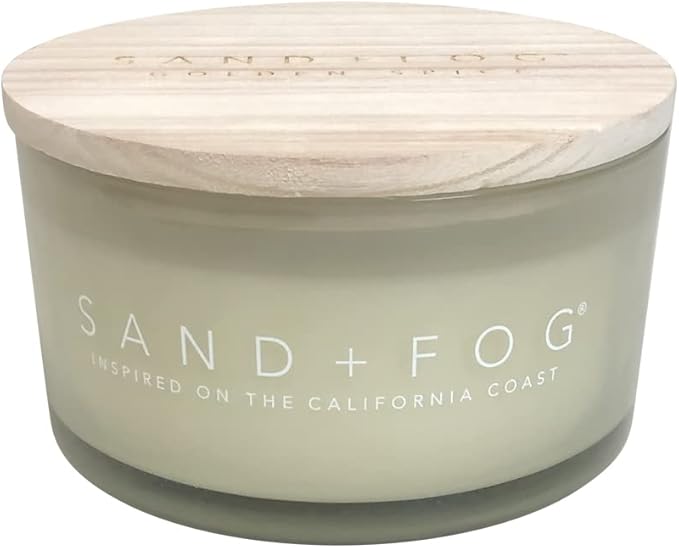 Sand + Fog Scented Candle - Golden Spice - Additional Scents and Sizes â 100% Cotton Lead-Free Wick - Luxury Air Freshening Jar Candles - Perfect Home Décor for Your Cocktail Table â 23 oz
