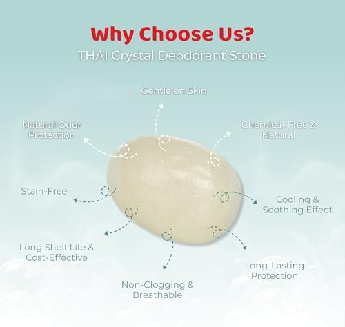 Thai Deodorant Stone Crystal Stone in Basket