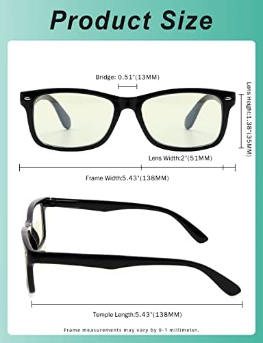 Eyekepper Computer Reading Glasses,UV Protection,Anti Glare,Anti-Reflective Computer Readers (Black Red,+2.75)