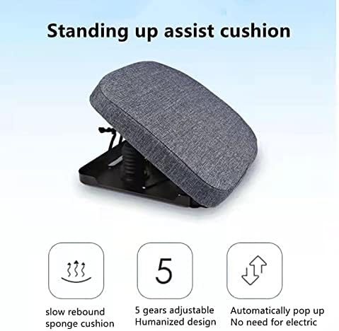Lifting Aid, Sofa Chair Stand-up Seat Cushion, Maximum Load-Bearing 150kg, 5-Speed Adjustable to Meet Different Weight Needs, Automatic Bounce, No Need for Electric