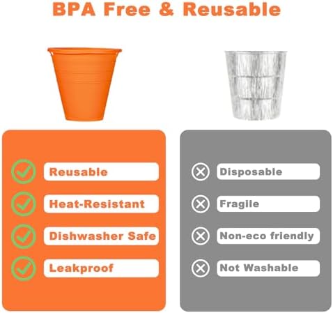 2pcs reuasble Silicone Grease Bucket Liners Compatible for Traeger/Pit Boss ect/Oklahoma Joe' /Green Mountain Grill Drip Tray Bucket Liner for pro Pellet Wood Smoker Grill Accessories(Orange)
