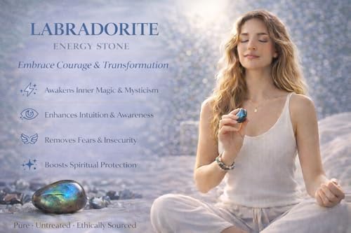 Labradorite Crystal Chips 100g – Natural Tumbled Polished Gemstone Stones for Jewelry Making, Reiki Healing, Chakra Work, Resin Art, Aquarium Gravel & Home Décor