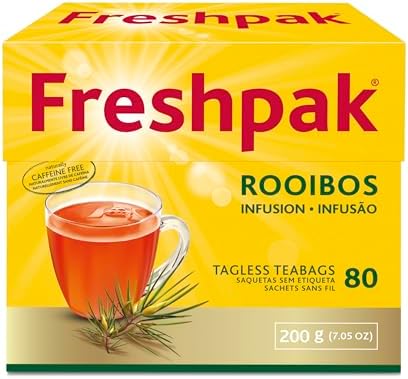 Freshpak Pure Rooibos Tea 80 Tagless Bags 80 Count (Pack of 4)