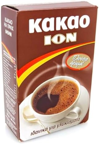 Cacao Ion Cocoa Powder Mix, Greek Chocolate Drink, 2 Box Pack