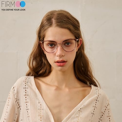 Firmoo Reading Glasses for Women/Men, 0.5 Strength Oversized Round Frame Computer Reading Glasses Men Reader Eyewear with Blue Light Blocking