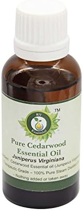 Cedarwood Essential Oil | Juniperus Virginiana | Cedarwood Oil | for Body | for Hair | Pure Cedarwood Oil | 100% Pure Natural | Steam Distilled | Therapeutic Grade | 50ml | 1.69oz by R V Essential