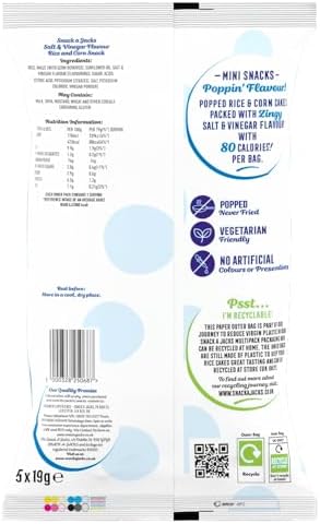 Snack A Jacks Salt&Vinegar 5 x 19g