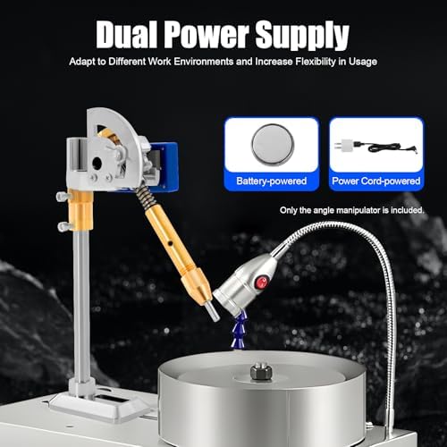 Digital Display Angle Manipulator,Gem Faceting Machine Angle Polishing Handle,High Precision Grinding Faceted Manipulator Jade Jewelry Faceting Machine Faceting Equipment 96 Index Wheel