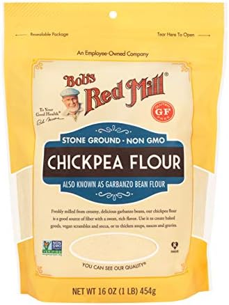 Bob's Red Mill Chickpea Flour, 16oz (Pack of 4) - Non GMO, Vegan, Keto Friendly Friendly, Kosher