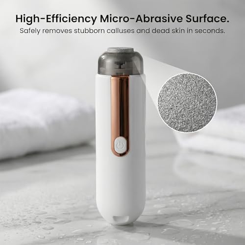 Fabater Electric Feet Callus Remover, 1200mAh Rechargeable Foot File Pedicure Kits, Portable Automatic Foot Scrubber File Professional Tool for Dead Hard Cracked Dry Skin
