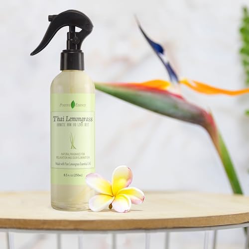 Thai Lemongrass Linen and Room Spray, Natural Air Freshener Made with Pure Lemongrass Essential Oil, Bathroom Air Freshener or Calming Pillow Spray (8.5 fl oz)