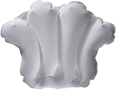 Inflatable Bath Pillow - Terry Cloth (White)