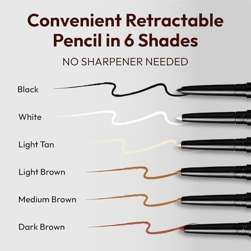 RED Pro GROOMANE Barber Line Up Pencil – Retractable Hairline & Beard Outline Pencil for Edge Ups, Eyebrow Mapping & Mustache Shaping, Waterproof & Sweatproof, Men Grooming (White, 1 Count)