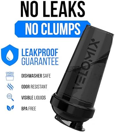 VELOMIX -2 Pack- 28 oz Protein Shaker Bottles for Protein Mixes - 2x Wire Whisk | Leak Proof Shaker Cups for Protein Shakes and Pre Workout | Protein Shaker Bottle Pack (Purple/Black)