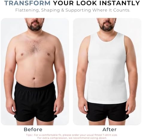 Sleeveless Compression Shirt Men Slimming Body Shaper Vest Mens Compression Tank Top Undershirt Shapewear Tummy Control