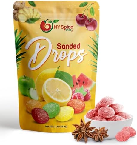 NY SPICE SHOP Anise Sanded Candy Drops - 2 Pound Old Fashioned Sanded Drops – Fresh Delicious Bulk Candy – Sanded Hard Candy – Tangy and Sweet Healthy Snacks