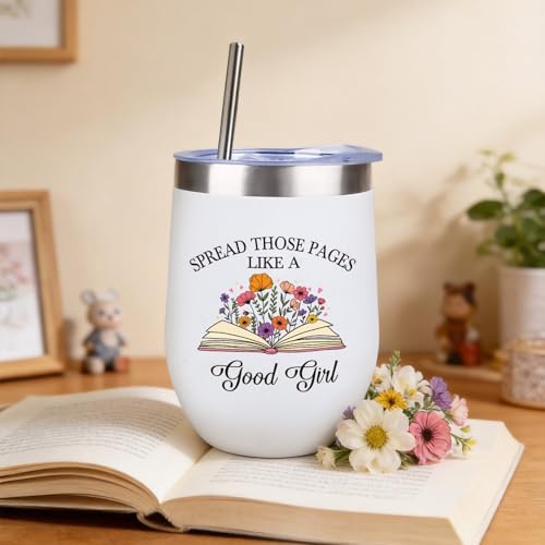Funny Book Lover Gifts for Women - Humorous & Warm Bookish Gift Set Includes Tumbler, Scented Candle, Tote Bag & Gift Box â Reader Gifts Box for Teacher, Friends