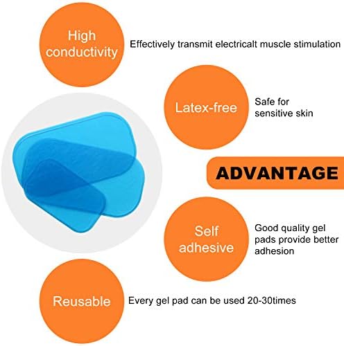 24pcs Hip Trainer Gel Pads ABS Gel Pad Replacement for EMS Buttock Trainer ABS Replacement Gel Sheet for ABS Hip Trainer Butt Toner