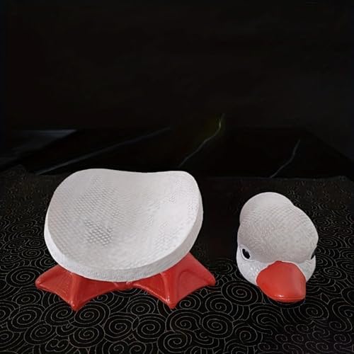 Duck Toilet Roll Holder – Animal-Themed Bathroom Accessory, Sturdy Freestandings Design, 370g Compact Portable Build, Decorative Piece | Toilet Paper Holder for Apartment Restroom Under Cabinet Home