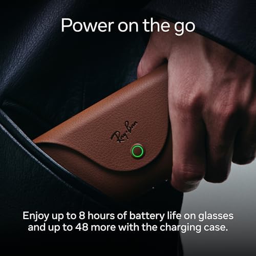 Ray-Ban Meta (Gen 2), Wayfarer, Shiny Black | Smart AI Glasses for Men, Women — 2X Battery Life — 3K HD Resolution — 12 MP Ultra-Wide Camera, Audio, Video — Green Lenses — Wearable Technology