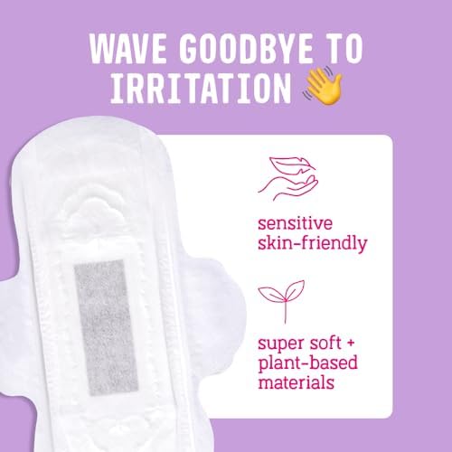 Flo - Sensitive Bladder Long Pads (14 Pack) - Wrapped, Ultra-Thin - Absorbent, Soft, Breathable - Charcoal Core - Made with Organic Bamboo - Incontinence Pads for Women - Vegan & Cruelty Free