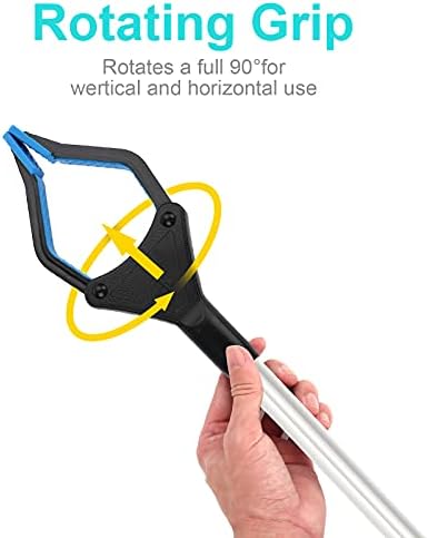 Grabber Reacher Tool, 34" Grabbers for Elderly, Lightweight Extra Long Handy Trash Claw Grabber, Mobility Aid Reaching Assist Tool for Trash Pick Up, Nabber, Litter Picker, Arm Extension (34"Blue)