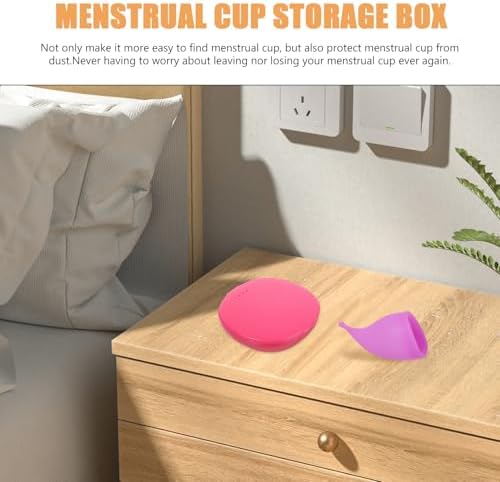 Storage Box 2pcs Pink Plastic Holder Breathable Organizer for Reusable Period Cups Carrying and Outdoor Travel Care