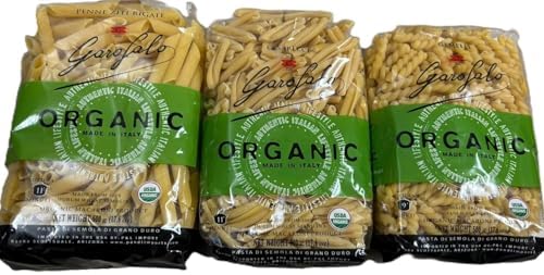Garofalo Organic Pasta, Variety Pack, Gemelli/Twins, Casarecce/Penne Ziti Rigate 17.6 oz, 6-count