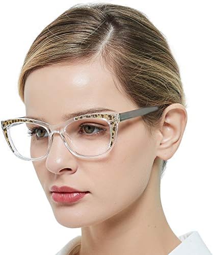 OCCI CHIARI Clear Reading Glasses for Women 3.0 Stylish Readers 1.0 1.25 1.5 1.75 2.0 2.25 2.5 2.75 3.0 3.5 4.0 5.0 6.0 (Transparent, 3.0)