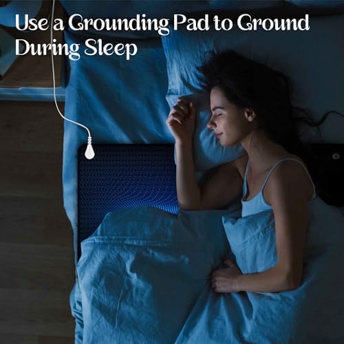 FENBAS Grounding Mat for Bed, Enjoy The Grounding Effect Indoors, for Better Sleep, Pain and Stress Relief, PU Grounding Mat Set Comes with Grounding Cord and Test Pen 27''×78'' (King)