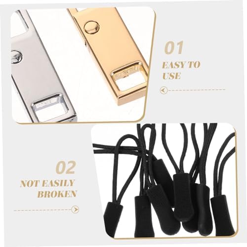 Gatuida 1Set Zipper Pull Replacement for Bags Backpacks and Coats Easy Installation Detachable Design for Zipper Head and Daily Use