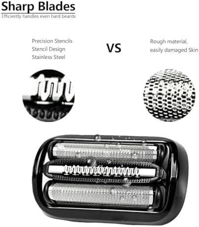 53B Replacement Head Compatible With Braun Series 5 6, 53B Wet and Dry Replacement Foil and Cutter for Braun Electric Shaver S5 S6 5409 5762