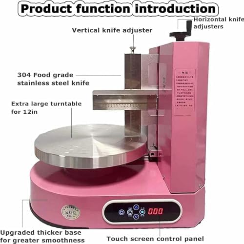 Cake Cream Spreading Coating Filling Machine | 36cm Round Cake Bread Cream Decoration Spreader and Smoothing Machine | Baking Birthday Cake Tools