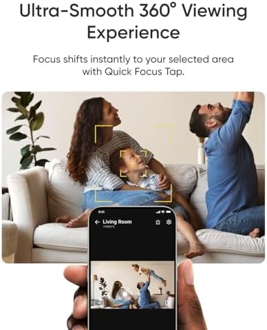 eufy Security 4K Indoor Camera E30,360ยฐ Pan Tilt,AI Auto Tracking,Color Night Vision,Pet/Baby/Nanny Monitor with Two-Way Audio,AI Human/Pet Detection,Works with HomeKit, No Monthly Fee, Black