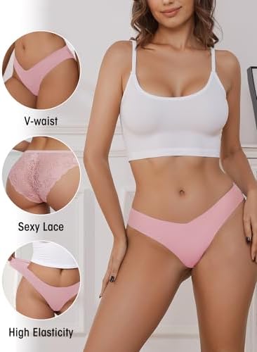Sexy Cheeky Womens Underwear Comfortable Seamless Panties Luxurious Lace Bikini Briefs