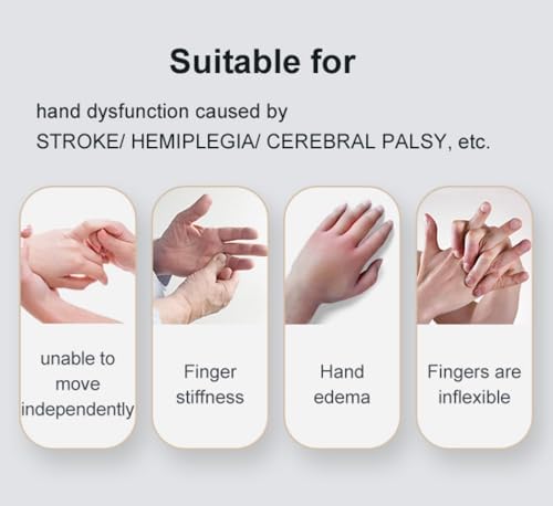 Pediatric Rehabilitation Robotic Glove, C10 Model Finger Rehabilitation Trainer with Adjustable Strength, Self-Training Recovery Equipment for Home Use (Left-Age 7)